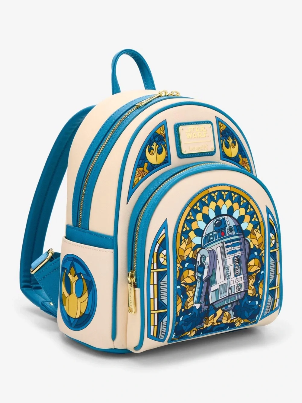 Loungefly Star Wars R2-D2 Stained Glass Portrait Mini Backpack